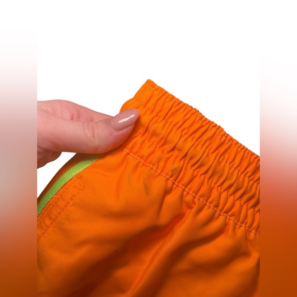 Le Club NWT Men's Orange Swim Trunks XL Drawstring Waist 7" Inseam - Picture 6 of 6